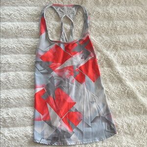 Under Armour Geometric Red and Gray Tank Top